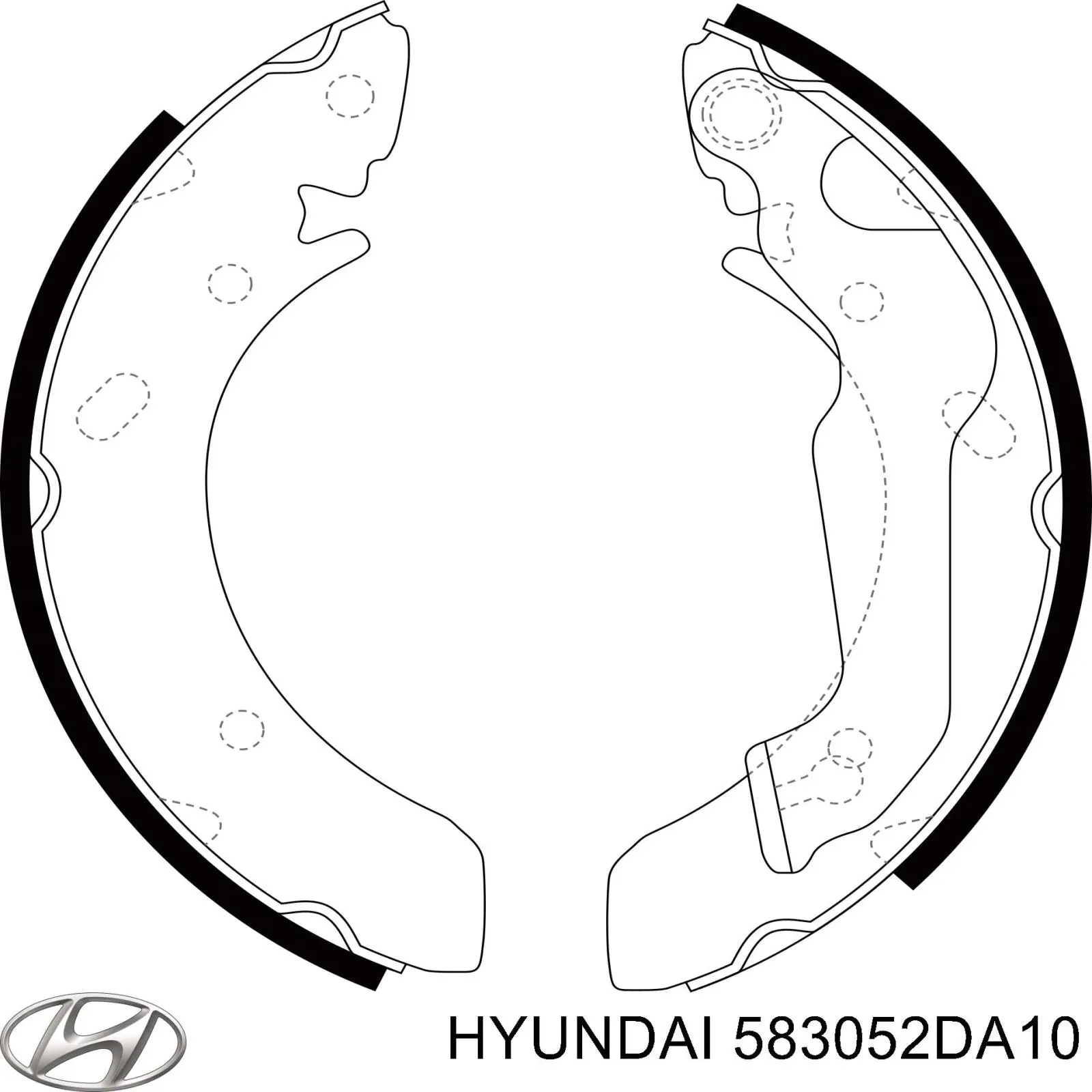 Барабанные колодки Hyundai/Kia 583052DA10