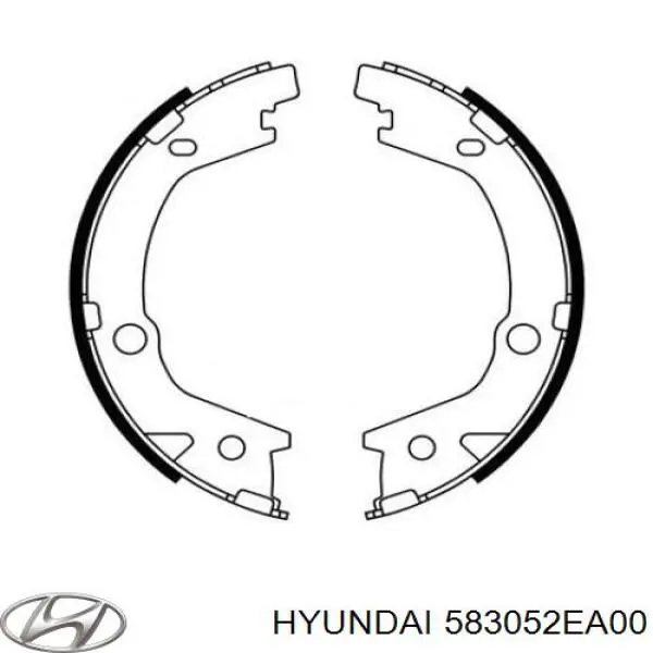 583052EA00 Hyundai/Kia задние барабанные колодки