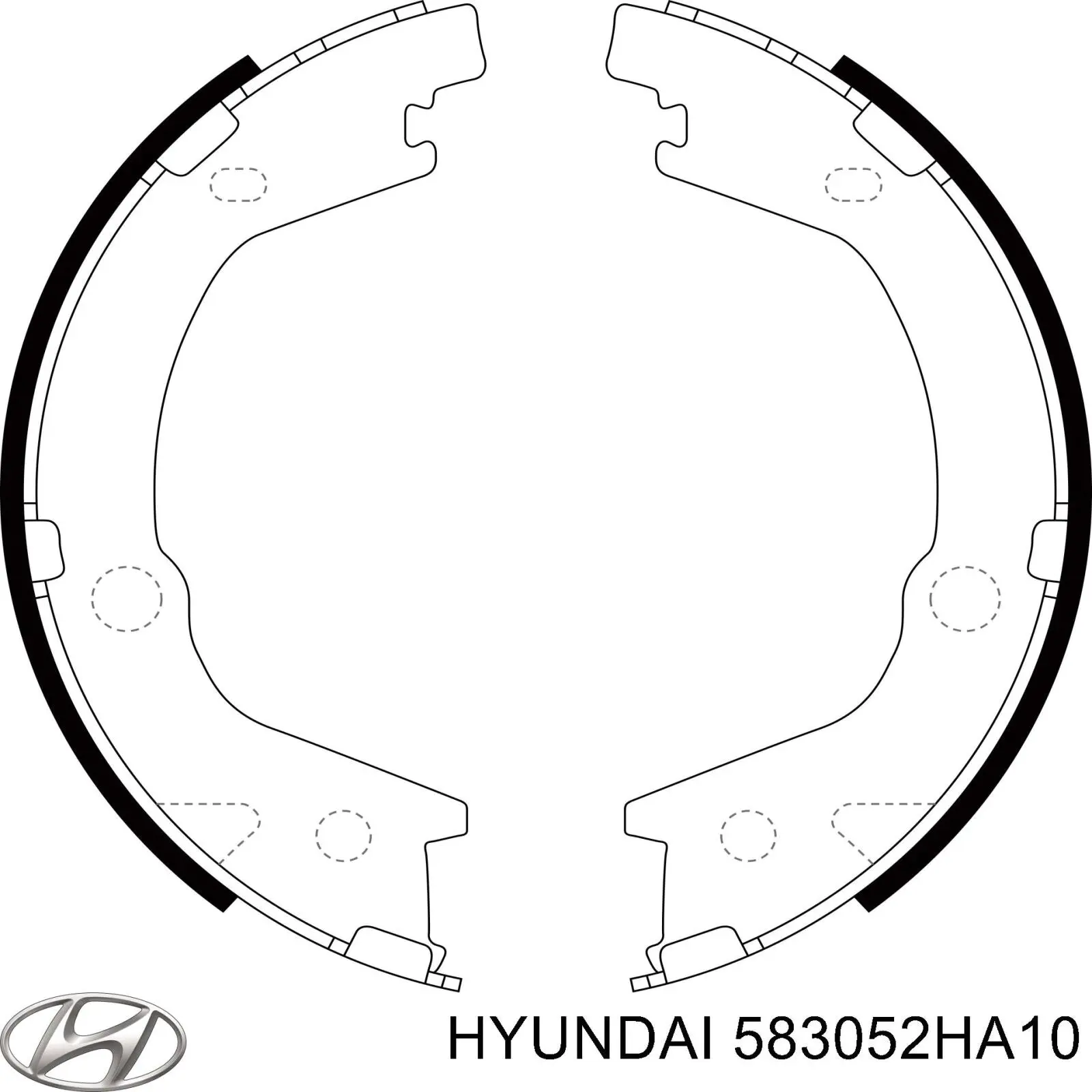 Задние барабанные колодки KBS3413 Kavo Parts