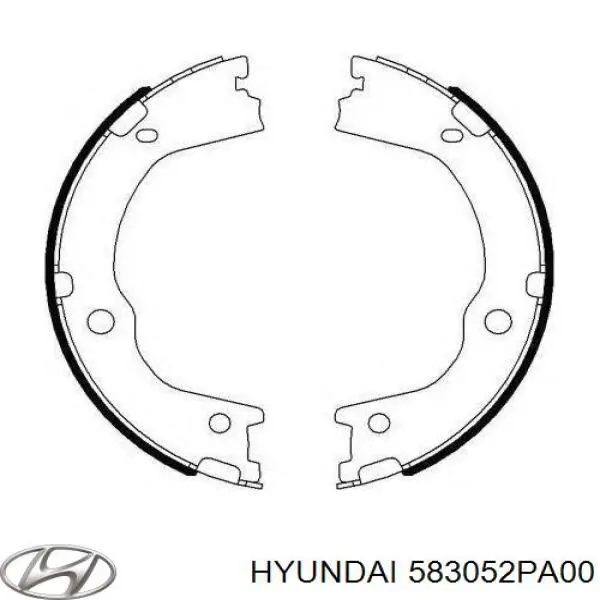 583052PA00 Hyundai/Kia колодки ручника (стояночного тормоза)