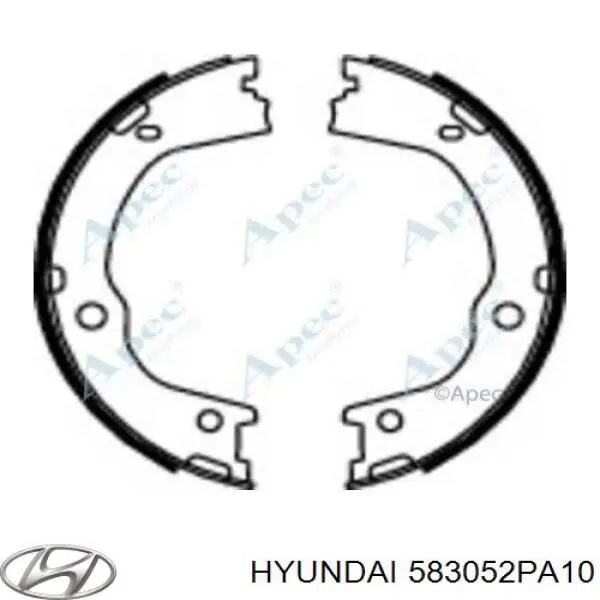583052PA10 Hyundai/Kia Тормозные колодки ручника