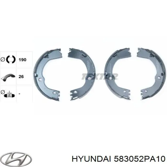 Купить 583052PA10 Hyundai/Kia Колодки ручника/стояночного тормоза