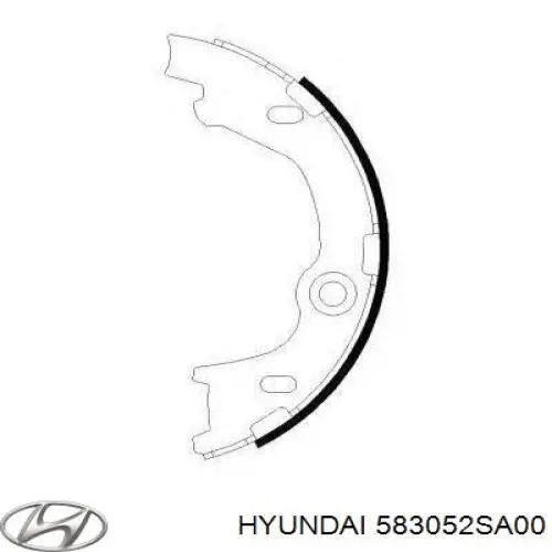 583052SA00 Hyundai/Kia колодки ручника (стояночного тормоза)