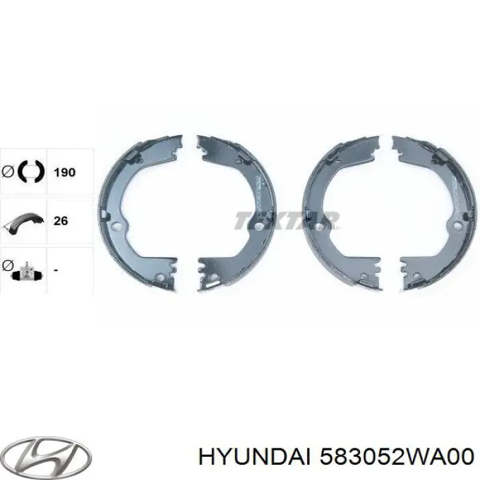 Купить 583052WA00 Hyundai/Kia Колодки ручника/стояночного тормоза