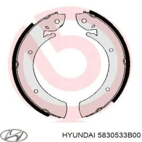 5830533B00 Hyundai/Kia колодки тормозные задние барабанные