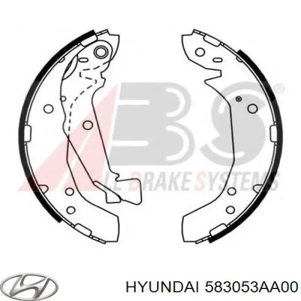 Купить 583053AA00 Hyundai/Kia Колодки ручника/стояночного тормоза