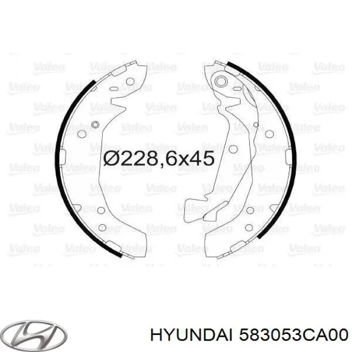 Задние барабанные колодки 583053CA00 Hyundai/Kia
