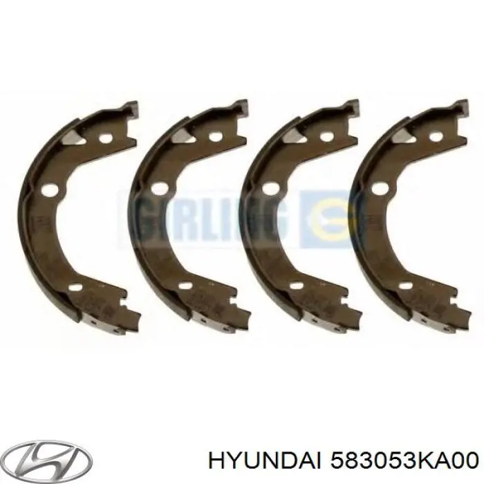 Задние барабанные колодки 583053KA00 Hyundai/Kia