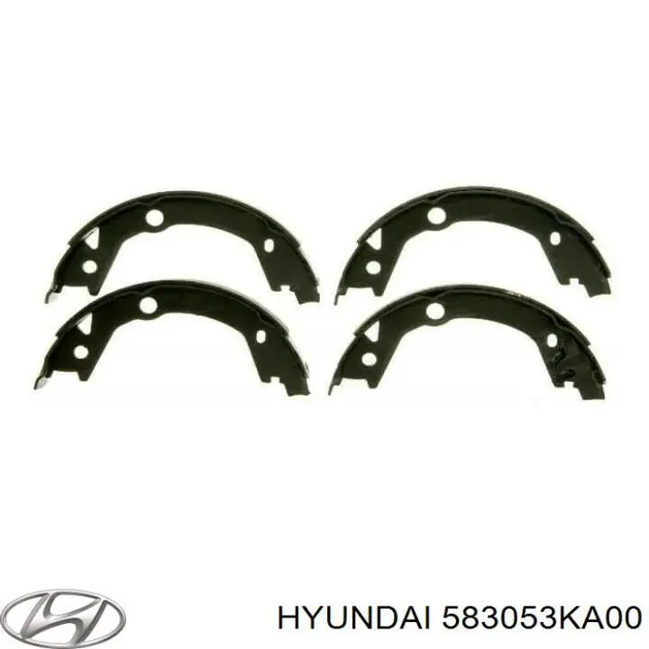 Задние барабанные колодки 583053KA00 Hyundai/Kia