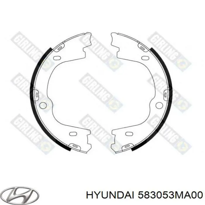 Колодки ручника 583053MA00 Hyundai/Kia