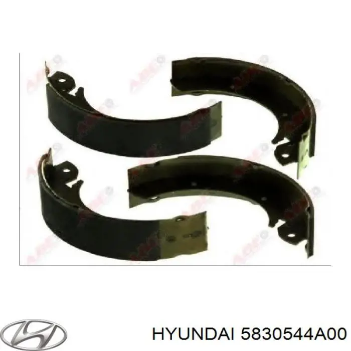 Задние барабанные колодки 5830544A00 Hyundai/Kia