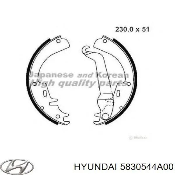 Барабанные колодки Hyundai/Kia 5830544A00
