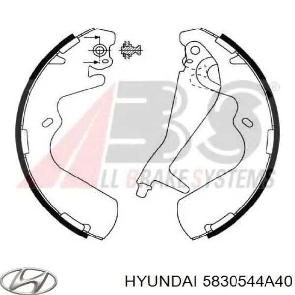 Тормоза рабочие задние ножные и тормозные барабаны Hyundai/Kia 5830544A40 цена, от 23.08 USD