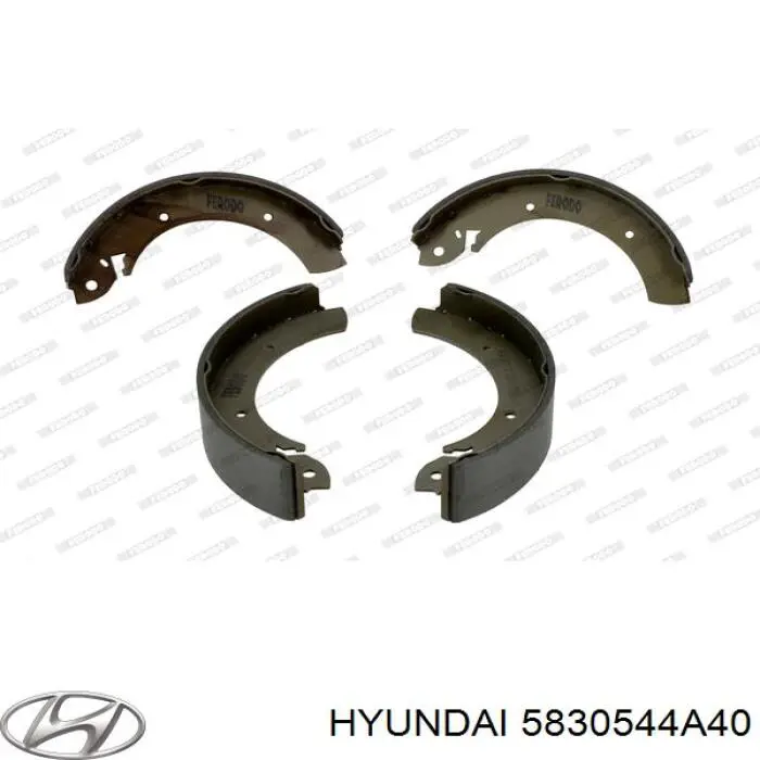 Купить 5830544A40 Hyundai/Kia Задние барабанные тормозные колодки