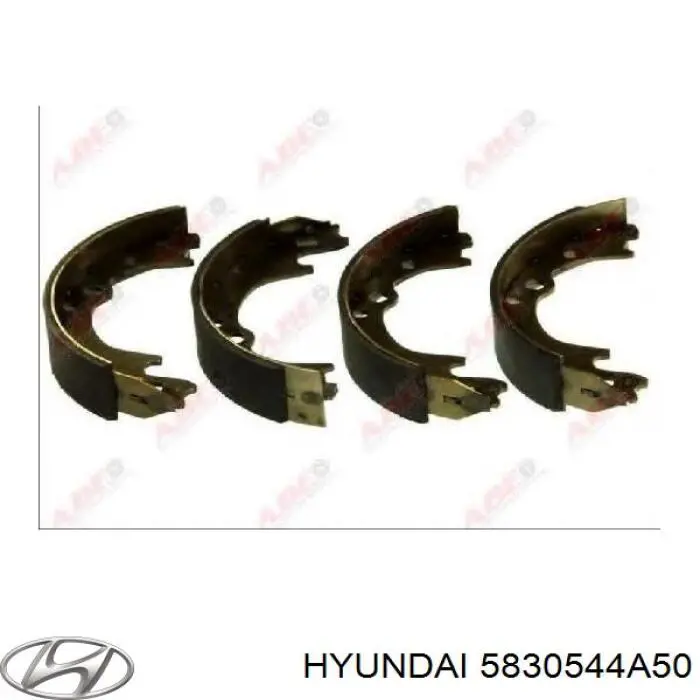 Задние барабанные колодки 5830544A50 Hyundai/Kia