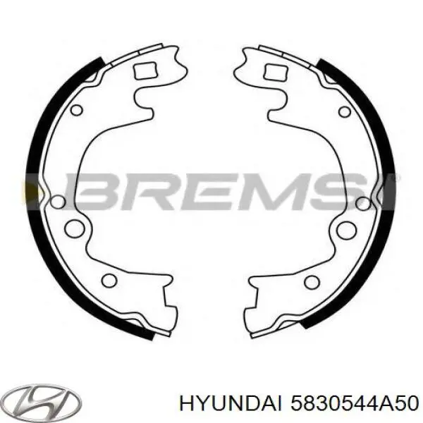 5830544A50 Hyundai/Kia Барабанные тормозные колодки
