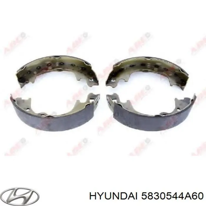 Задние барабанные колодки 5830544A60 Hyundai/Kia