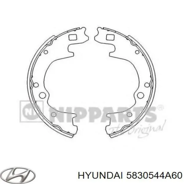 Тормоза рабочие задние ножные и тормозные барабаны Hyundai/Kia 5830544A60 цена, от 31.32 USD