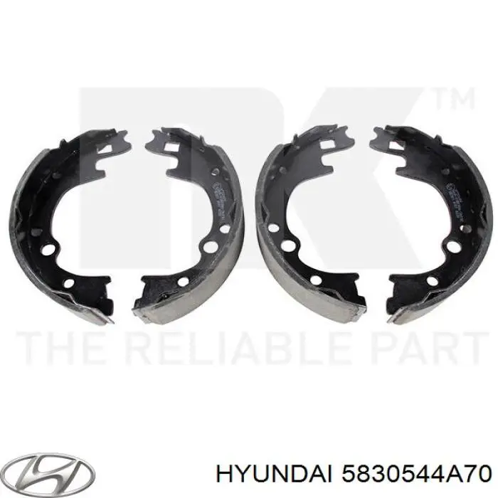 Купить 5830544A70 Hyundai/Kia Задние барабанные тормозные колодки