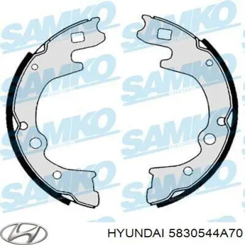 5830544A70 Hyundai/Kia Барабанные тормозные колодки