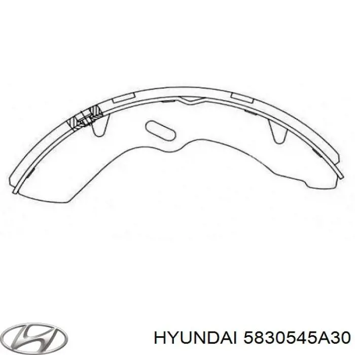 5830545A30 Hyundai/Kia Барабанные тормозные колодки