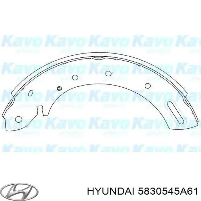 Задние барабанные колодки 5830545A61 Hyundai/Kia