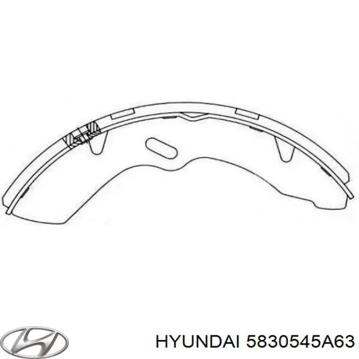 5830545A63 Hyundai/Kia колодки тормозные задние барабанные