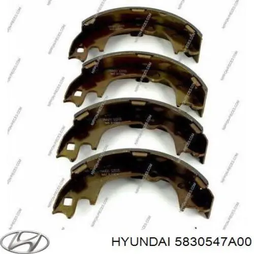 Задние барабанные колодки 5830547A00 Hyundai/Kia