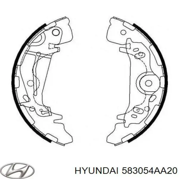 Купить 583054AA20 Hyundai/Kia Задние барабанные тормозные колодки