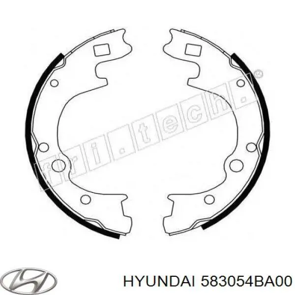 583054BA00 Hyundai/Kia колодки тормозные задние барабанные