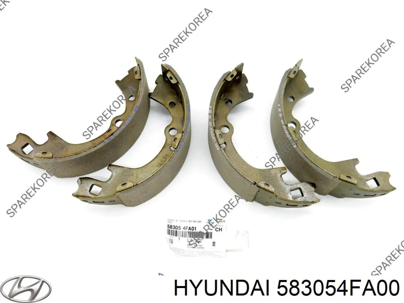 Задние барабанные колодки 583054FA00 Hyundai/Kia