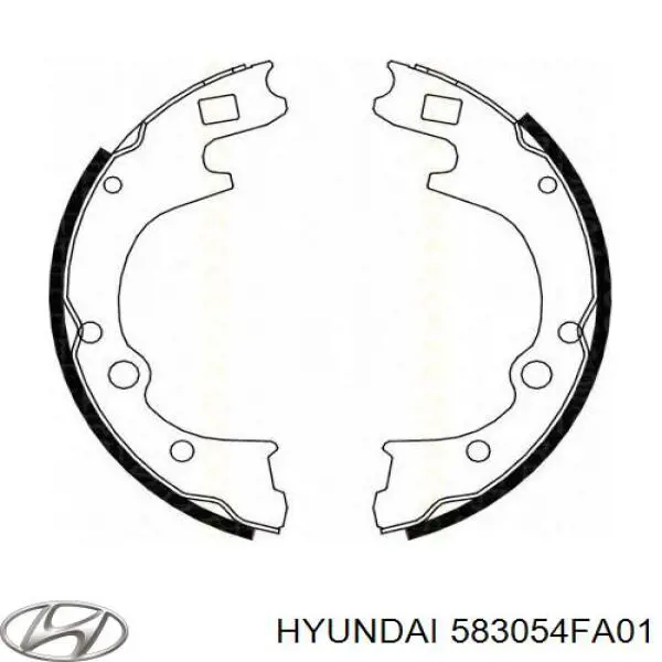 583054FA01 Hyundai/Kia колодки тормозные задние барабанные
