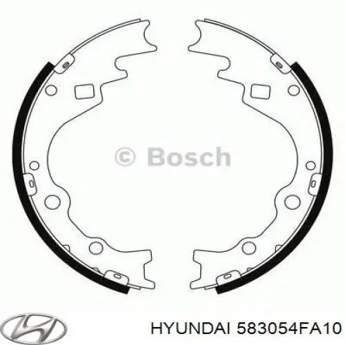 Задние барабанные колодки 583054FA10 Hyundai/Kia