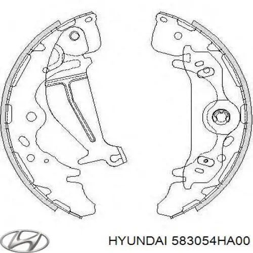 Купить 583054HA00 Hyundai/Kia Задние барабанные тормозные колодки