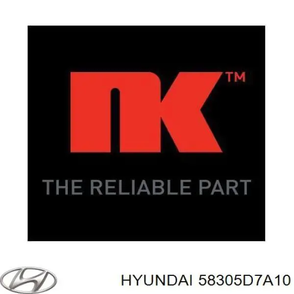 Купить 58305D7A10 Hyundai/Kia Колодки ручника/стояночного тормоза