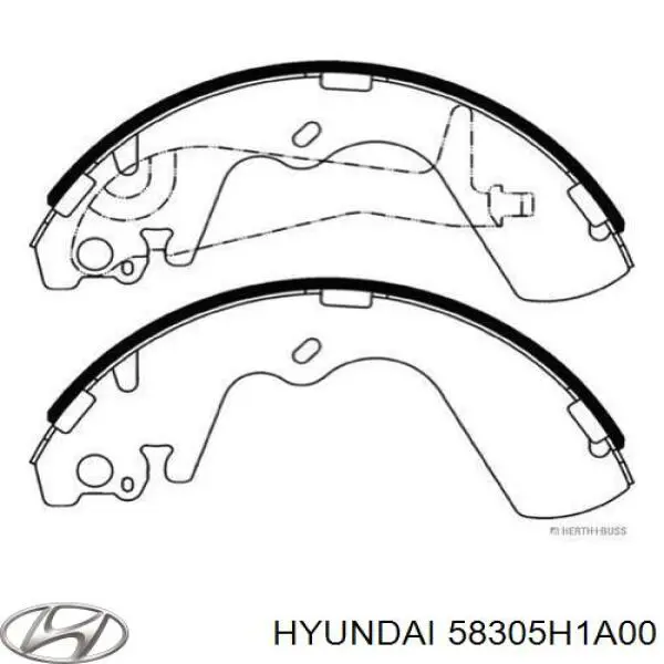 Купить 58305H1A00 Hyundai/Kia Колодки ручника/стояночного тормоза