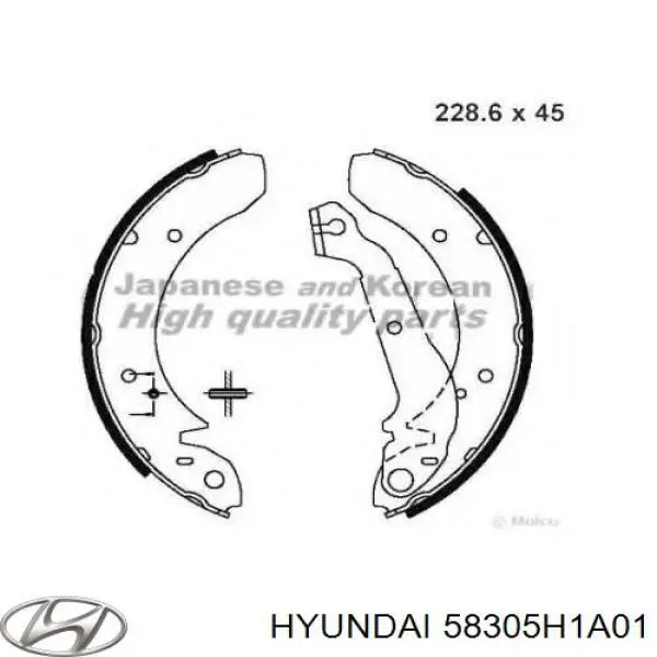 Колодки стояночного тормоза Hyundai/Kia 58305H1A01