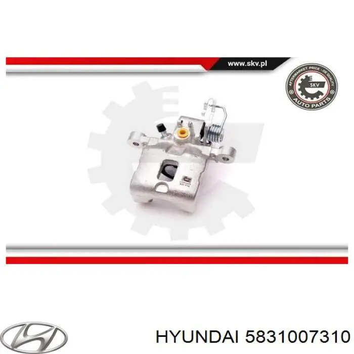 Суппорт тормозной левый задний Hyundai/Kia 5831007310