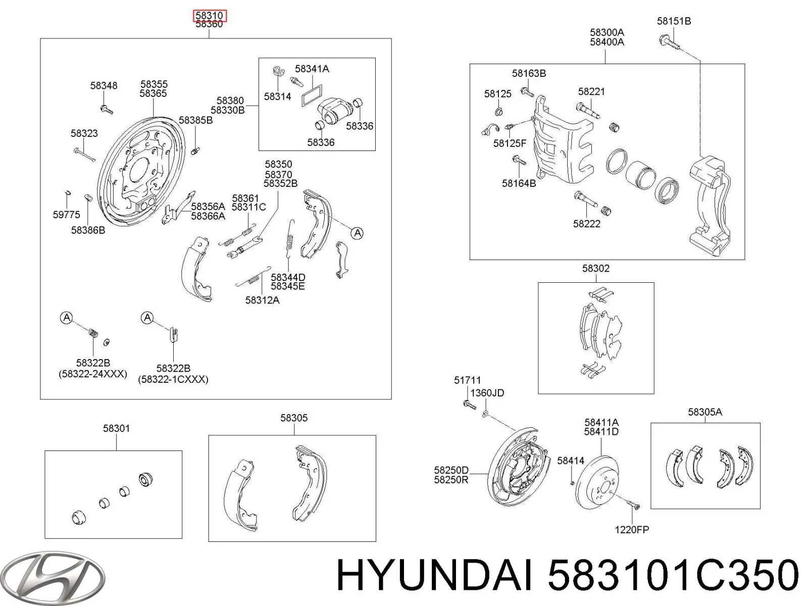 Задний левый суппорт Hyundai/Kia 583101C350 цена, от 42.33 USD