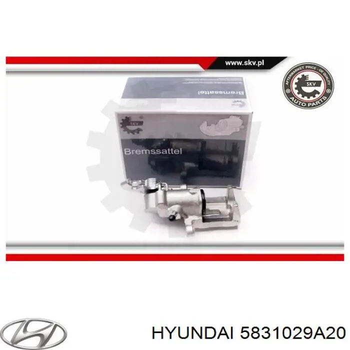 Суппорт тормозной левый задний Hyundai/Kia 5831029A20