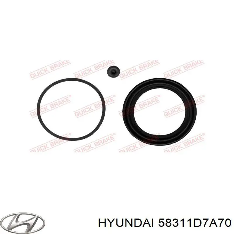 58311D7A70 Hyundai/Kia суппорт тормозной задний правый