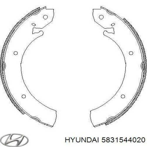 Тормоза рабочие задние ножные и тормозные барабаны Hyundai/Kia 5831544020 цена, от 26.14 USD