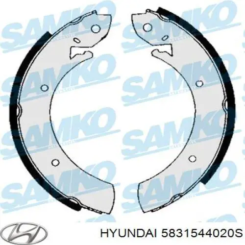 5831544020S Hyundai/Kia sapatas do freio traseiras de tambor