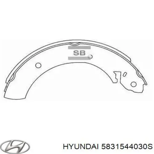 5831544030S Hyundai/Kia Барабанные тормозные колодки