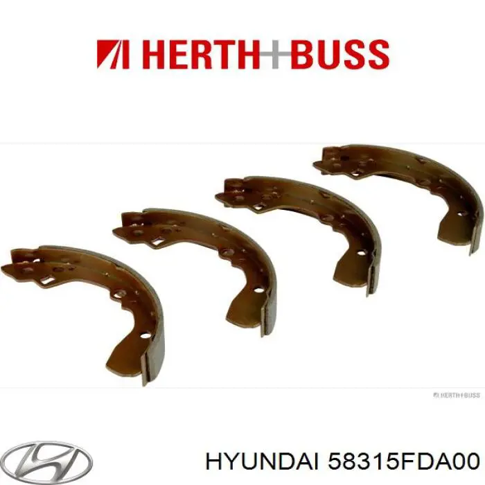 Купить 58315FDA00 Hyundai/Kia Задние барабанные тормозные колодки
