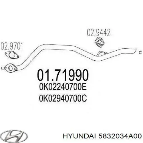 Суппорт тормозной задний правый 5832034A00 Hyundai/Kia