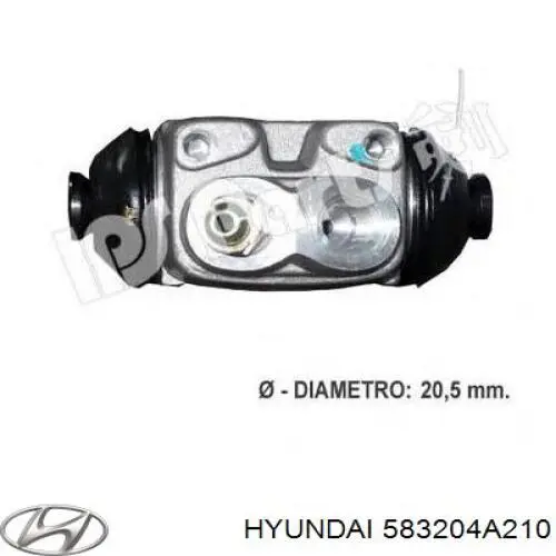 Купить 583204A210 Hyundai/Kia Цилиндр тормозной колесный