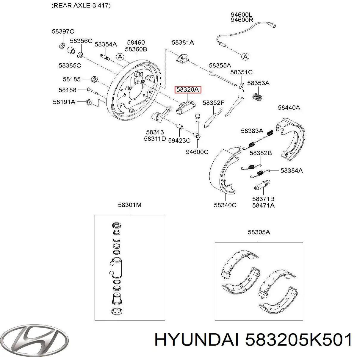 Рабочий тормозной цилиндр Mando EX583205H601 цена, от 130.29 USD