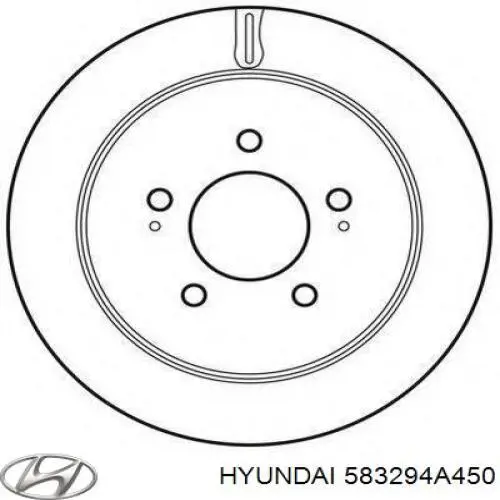 Задний тормозной диск Hyundai/Kia 583294A450 цена, от 53.01 USD