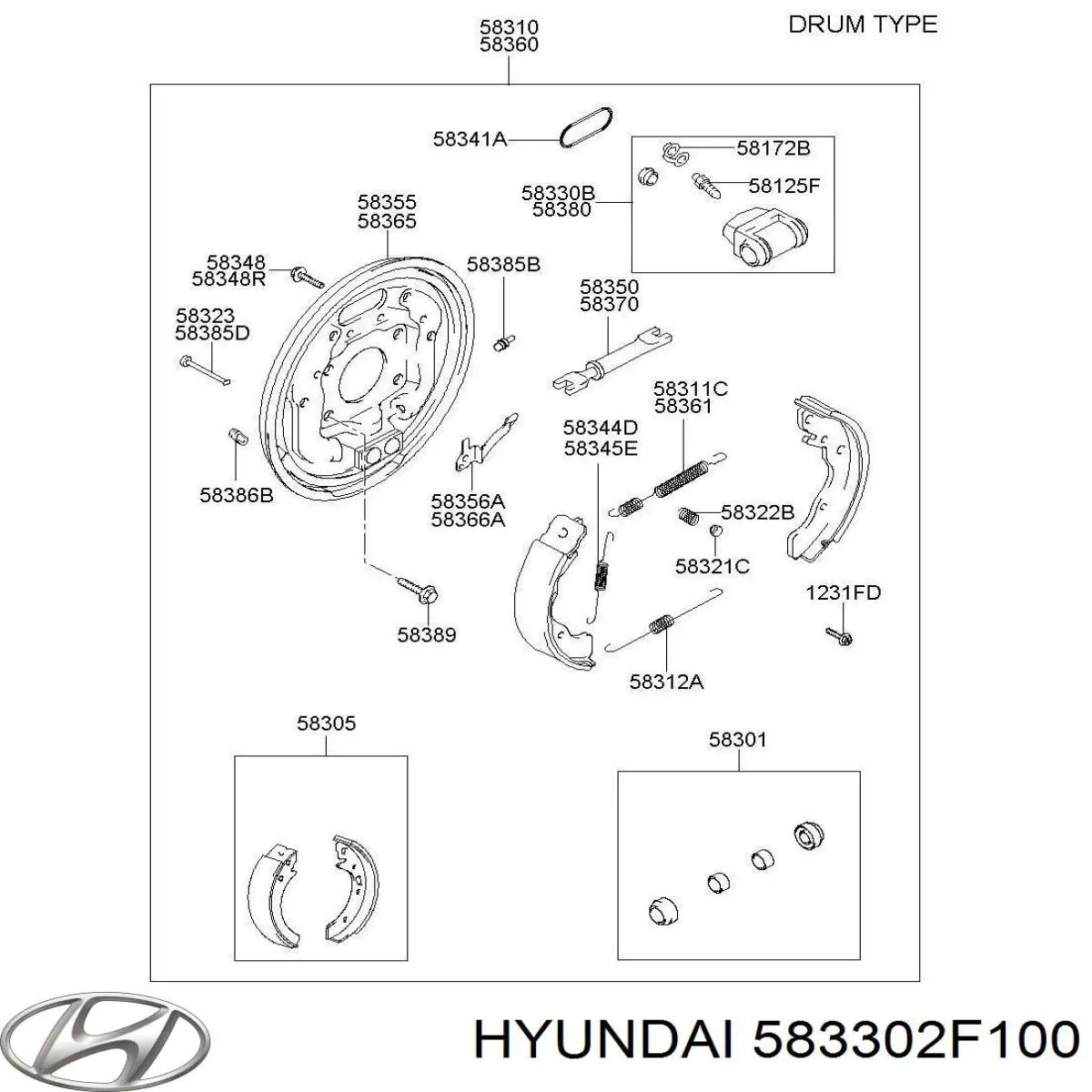 Рабочий цилиндр Hyundai/Kia 583302F100
